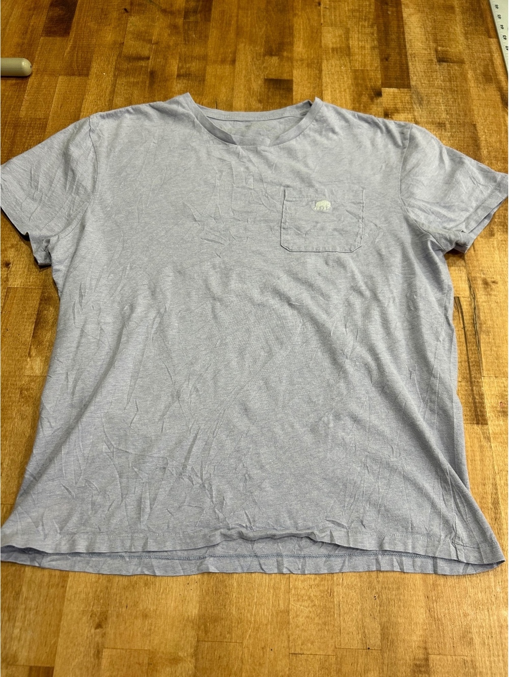 Banana Republic Light Gray Pocket T-Shirt with Elephant Embroidery